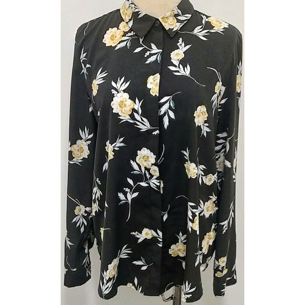 Women's H&M Long Sleeve Floral Blouse Size 6